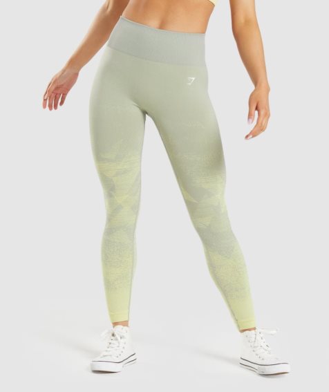 Women's Gymshark Adapt Ombre Seamless Leggings Mint | NZ 0IAKWM